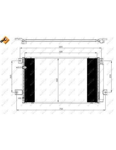 Condensador, aire acondicionado Nrf 35628 - CONDENSADOR TURISMO EASY FIT