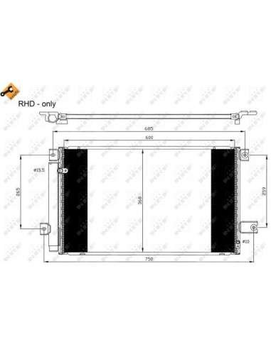 Condensador, aire acondicionado Nrf 35629 - CONDENSADOR TURISMO EASY FIT