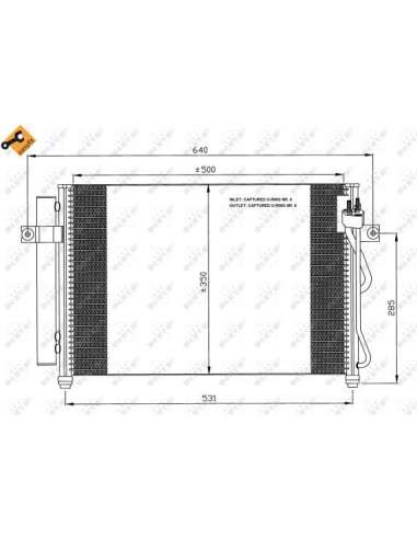 Condensador, aire acondicionado Nrf 35630 - CONDENSADOR TURISMO EASY FIT