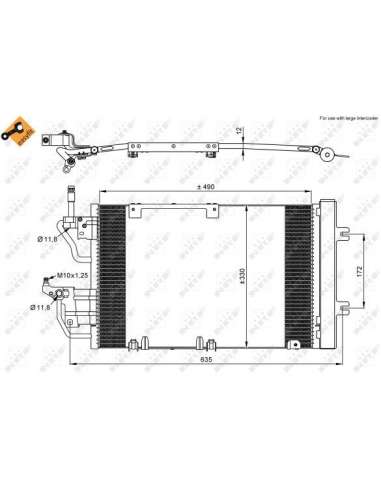 Condensador, aire acondicionado Nrf 35633 - CONDENSADOR TURISMO EASY FIT