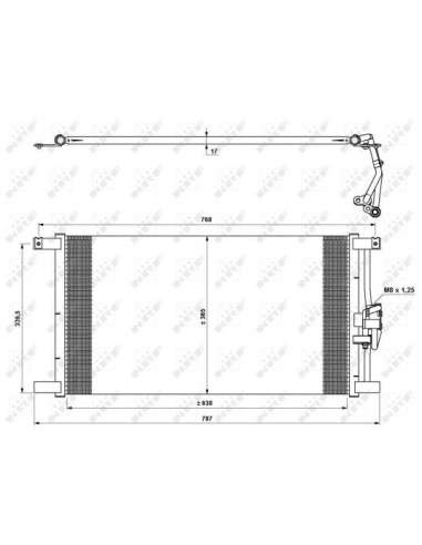 Condensador, aire acondicionado Nrf 35640 - CONDENSADOR TURISMO - EASY FIT