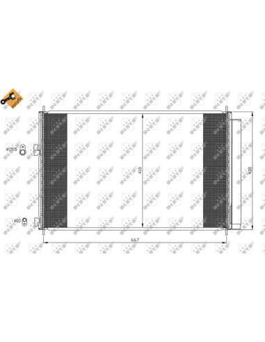 Condensador, aire acondicionado Nrf 35641 - CONDENSADOR TURISMO EASY FIT