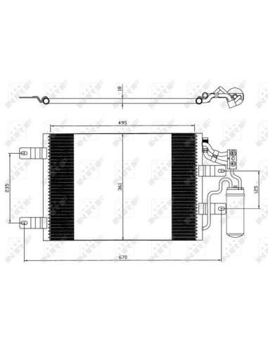 Condensador, aire acondicionado Nrf 35646 - CONDENSADOR TURISMO EASY FIT