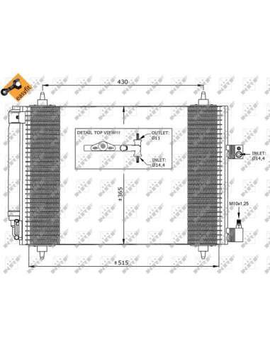 Condensador, aire acondicionado Nrf 35649 - CONDENSADOR TURISMO EASY FIT