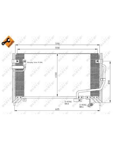 Condensador, aire acondicionado Nrf 35650 - CONDENSADOR TURISMO EASY FIT