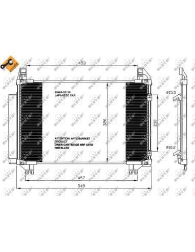 Condensador, aire acondicionado Nrf 35652 - CONDENSADOR TURISMO EASY FIT