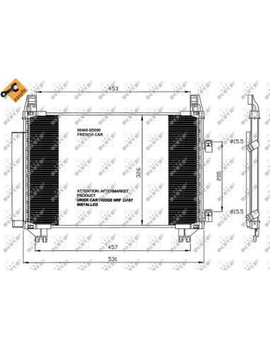 Condensador, aire acondicionado Nrf 35653 - CONDENSADOR TURISMO EASY FIT