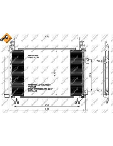 Condensador, aire acondicionado Nrf 35654 - CONDENSADOR TURISMO EASY FIT