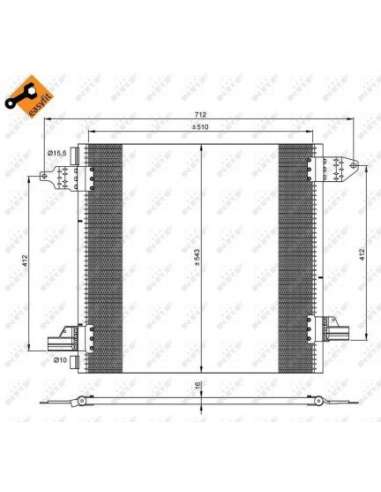 Condensador, aire acondicionado Nrf 35702 - CONDENSADOR TURISMO - EASY FIT