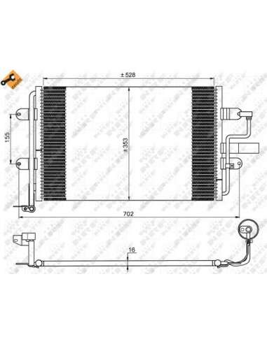 Condensador, aire acondicionado Nrf 35733 - CONDENSADOR TURISMO EASY FIT
