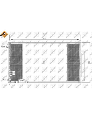 Condensador, aire acondicionado Nrf 35740 - CONDENSADOR TURISMO EASY FIT