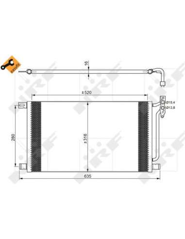 Condensador, aire acondicionado Nrf 35748 - CONDENSADOR TURISMO EASY FIT