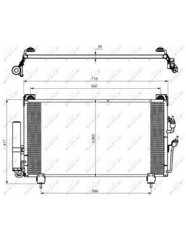 Condensador, aire acondicionado Nrf 35755 - CONDENSADOR TURISMO EASY FIT