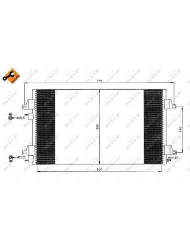 Condensador, aire acondicionado Nrf 35760 - CONDENSADOR TURISMO EASY FIT