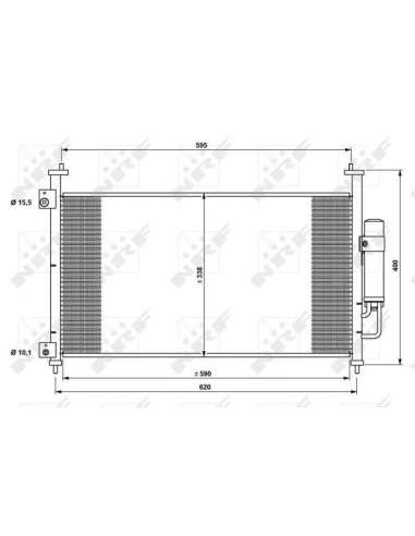 Condensador, aire acondicionado Nrf 35763 - CONDENSADOR TURISMO EASY FIT