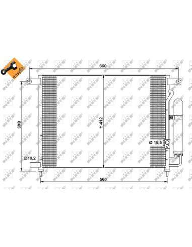 Condensador, aire acondicionado Nrf 35766 - CONDENSADOR TURISMO EASY FIT