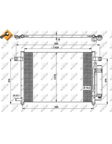 Condensador, aire acondicionado Nrf 35767 - CONDENSADOR TURISMO EASY FIT