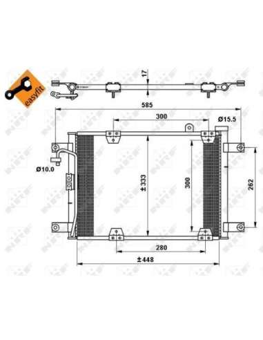 Condensador, aire acondicionado Nrf 35768 - CONDENSADOR TURISMO EASY FIT