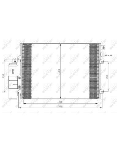 Condensador, aire acondicionado Nrf 35771 - CONDENSADOR TURISMO EASY FIT