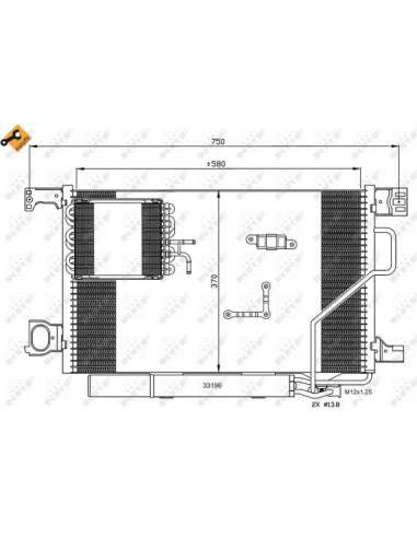 Condensador, aire acondicionado Nrf 35774 - CONDENSADOR TURISMO EASY FIT