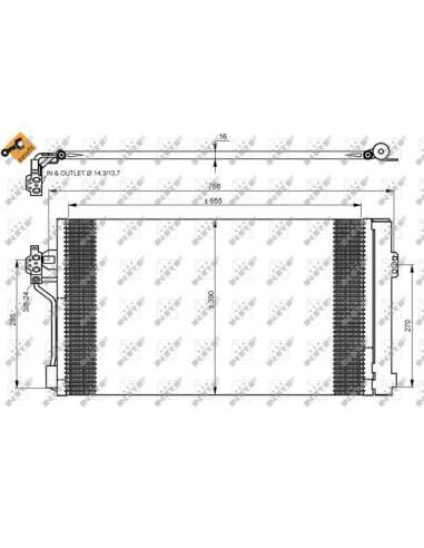 Condensador, aire acondicionado Nrf 35776 - CONDENSADOR TURISMO - EASY FIT