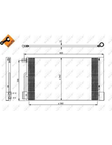 Condensador, aire acondicionado Nrf 35777 - CONDENSADOR TURISMO EASY FIT