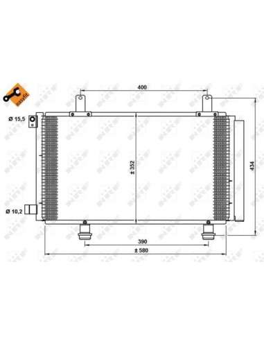 Condensador, aire acondicionado Nrf 35782 - CONDENSADOR TURISMO EASY FIT