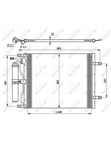 Condensador, aire acondicionado Nrf 35783 - CONDENSADOR TURISMO EASY FIT