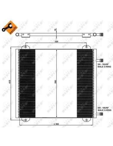 Condensador, aire acondicionado Nrf 35785 - CONDENSADOR TURISMO EASY FIT