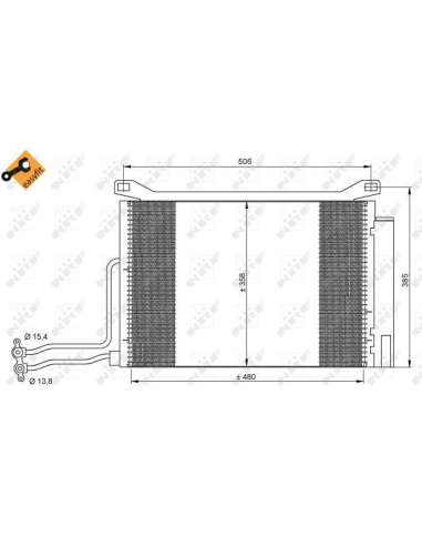 Condensador, aire acondicionado Nrf 35787 - CONDENSADOR TURISMO , R53 03- EASY FIT