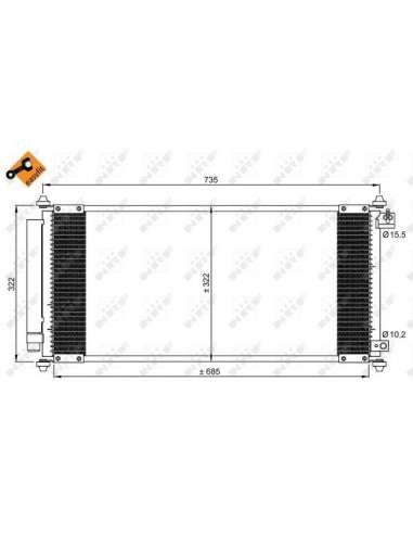 Condensador, aire acondicionado Nrf 35791 - CONDENSADOR TURISMO EASY FIT