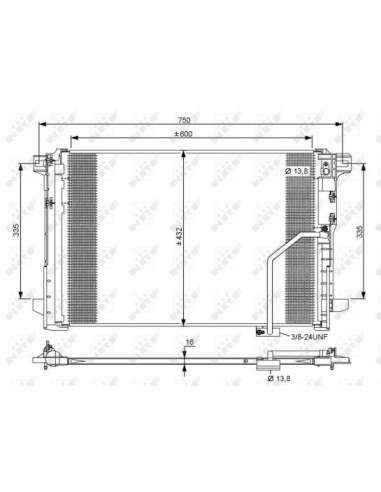 Condensador, aire acondicionado Nrf 35793 - CONDENSADOR TURISMO EASY FIT