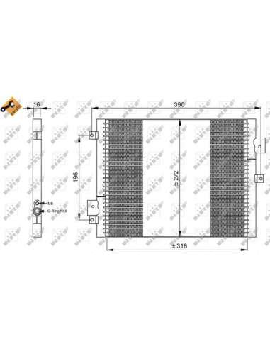 Condensador, aire acondicionado Nrf 35795 - CONDENSADOR TURISMO EASY FIT