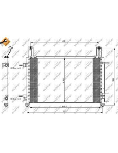 Condensador, aire acondicionado Nrf 35796 - CONDENSADOR TURISMO EASY FIT