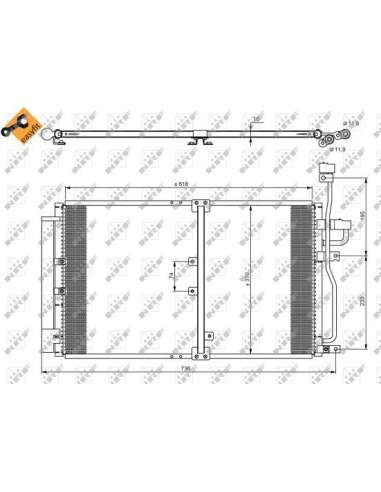 Condensador, aire acondicionado Nrf 35797 - CONDENSADOR TURISMO 6- EASY FIT