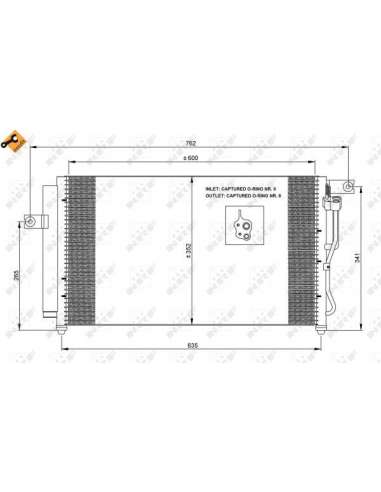 Condensador, aire acondicionado Nrf 35798 - CONDENSADOR TURISMO EASY FIT