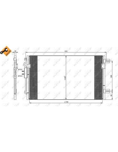 Condensador, aire acondicionado Nrf 35799 - CONDENSADOR TURISMO ager 04- EASY FIT