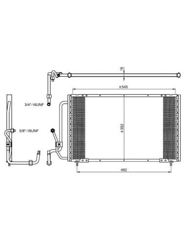 Condensador, aire acondicionado Nrf 35813 - CONDENSADOR A/A EASY FIT