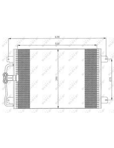 Condensador, aire acondicionado Nrf 35832 - CONDENSADOR TURISMO EASY FIT