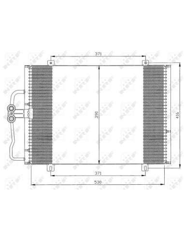 Condensador, aire acondicionado Nrf 35833 - CONDENSADOR TURISMO EASY FIT