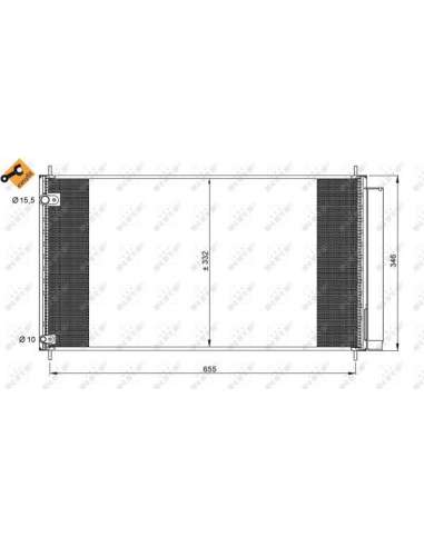 Condensador, aire acondicionado Nrf 35838 - CONDENSADOR TURISMO EASY FIT