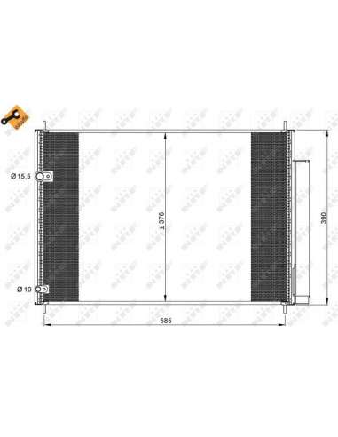 Condensador, aire acondicionado Nrf 35839 - CONDENSADOR TURISMO EASY FIT