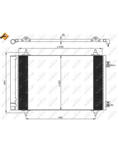 Condensador, aire acondicionado Nrf 35844 - CONDENSADOR TURISMO EASY FIT