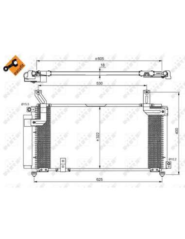 Condensador, aire acondicionado Nrf 35847 - CONDENSADOR TURISMO EASY FIT
