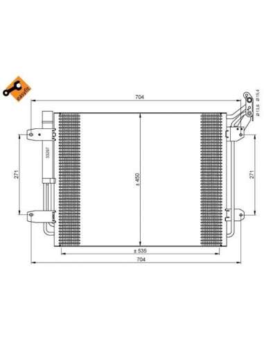 Condensador, aire acondicionado Nrf 35848 - CONDENSADOR TURISMO EASY FIT