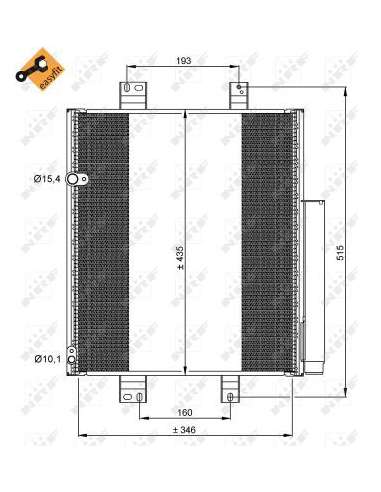 Condensador, aire acondicionado Nrf 35853 - CONDENSADOR TURISMO EASY FIT