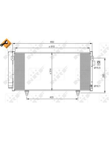 Condensador, aire acondicionado Nrf 35855 - CONDENSADOR TURISMO EASY FIT