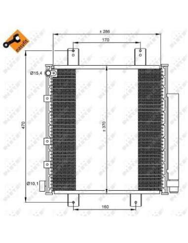 Condensador, aire acondicionado Nrf 35856 - CONDENSADOR TURISMO EASY FIT