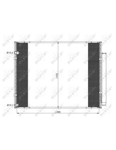 Condensador, aire acondicionado Nrf 35857 - CONDENSADOR TURISMO EASY FIT