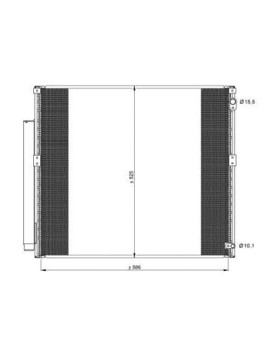 Condensador, aire acondicionado Nrf 35858 - CONDENSADOR A/A 02- EASY FIT